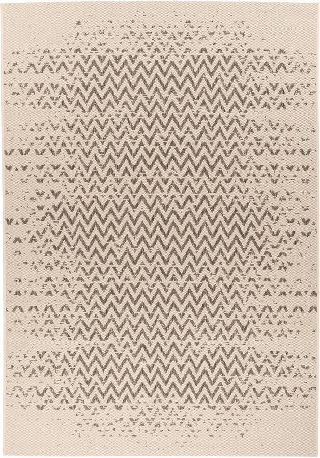 Dutch XXL Buitenkleed Splash Crème Bruin 80x150 cm Buitentapijt Tuintapijt