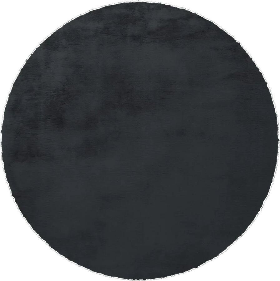 Dutch XXL Fluffy Vloerkleed Tapijt Rabbit Effen Antraciet 120x170 cm