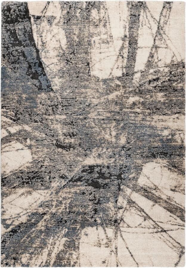 Dutch XXL Hoogpolig Vloerkleed Tapijt Firenze Abstract Blauw 140x200 cm