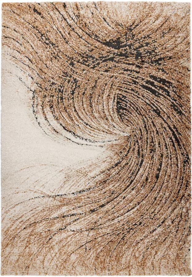 Dutch XXL Hoogpolig Vloerkleed Tapijt Firenze Lijnen Terra 80x300 cm