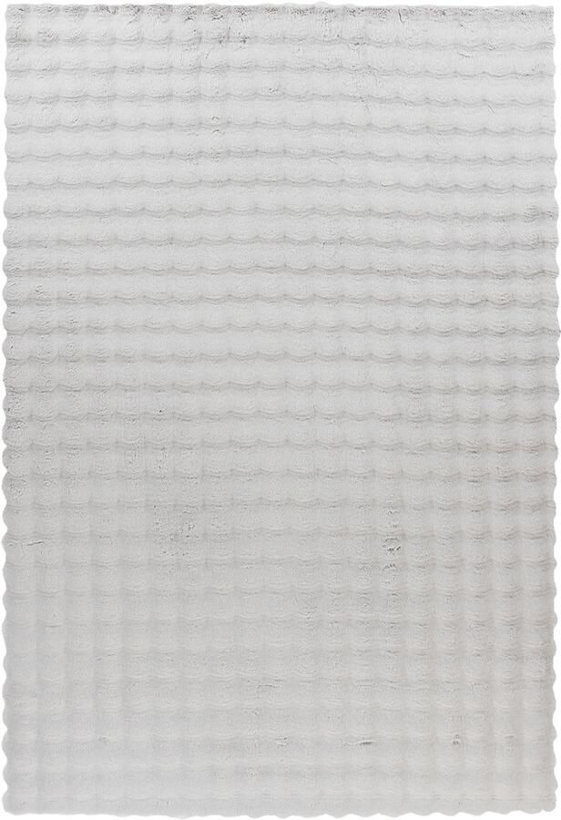 Dutch XXL Hoogpolig Vloerkleed Tapijt Hailey Blokken Grijs 80x150 cm