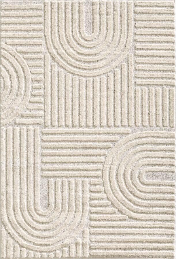 Dutch XXL Art Hoogpolig Vloerkleed Cream Verfijnde Kwaliteit 160x230 cm