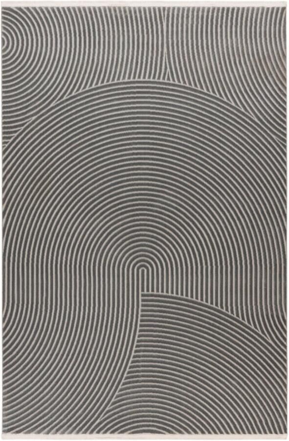 Dutch XXL Elif Hoogpolig Vloerkleed Grey Hoogwaardige Kwaliteit 160x230 cm