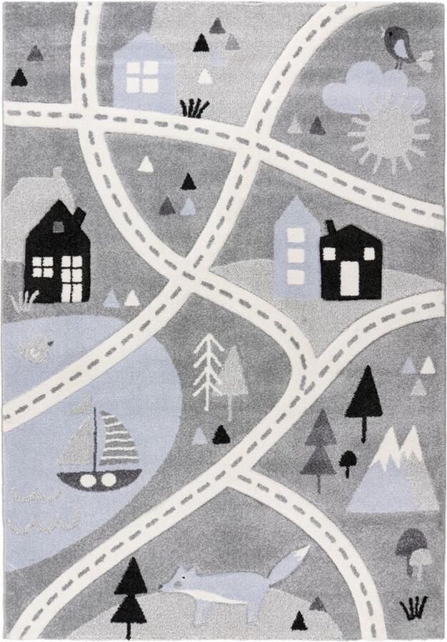 Dutch XXL Happy Hoogpolig Vloerkleed Silver Hoogwaardige Kwaliteit 160x230 cm