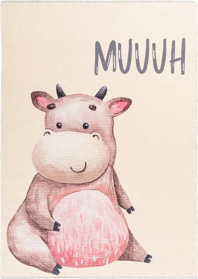 Dutch XXL Kindervloerkleed Tapijt Joanna Koe Multikleur 115x170 cm