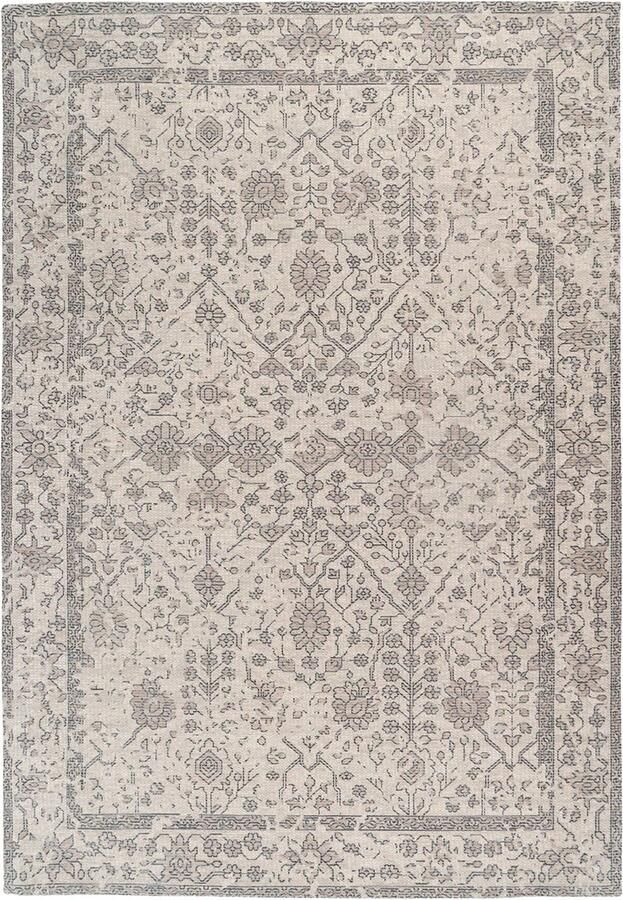 Dutch XXL Klassiek Vloerkleed Tapijt Perry Bloemen Crème 120x170 cm