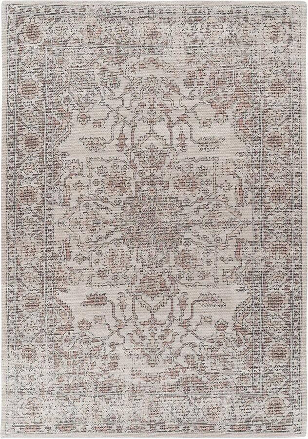 Dutch XXL Klassiek Vloerkleed Tapijt Perry Ornamenteel Beige 80x150 cm