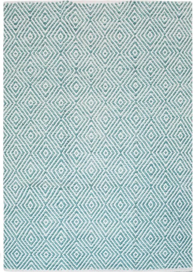 Dutch XXL Laagpolig Vloerkleed Tapijt Aperitif Diamanten Turquoise 160x230 cm