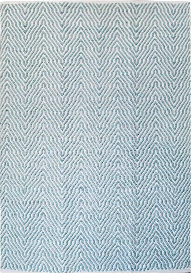 Dutch XXL Laagpolig Vloerkleed Tapijt Aperitif Zigzag Turquoise 80x150 cm