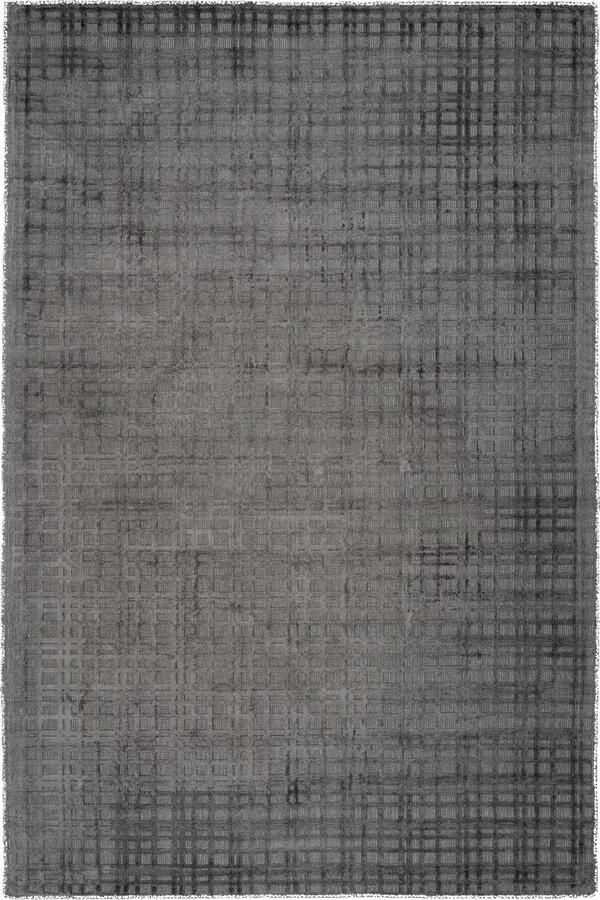 Dutch XXL Laagpolig Vloerkleed Tapijt Karma Blokken Antraciet 120x170 cm