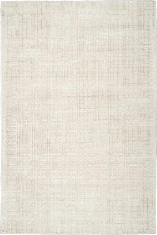 Dutch XXL Laagpolig Vloerkleed Tapijt Karma Blokken Beige Zilver 80x150 cm