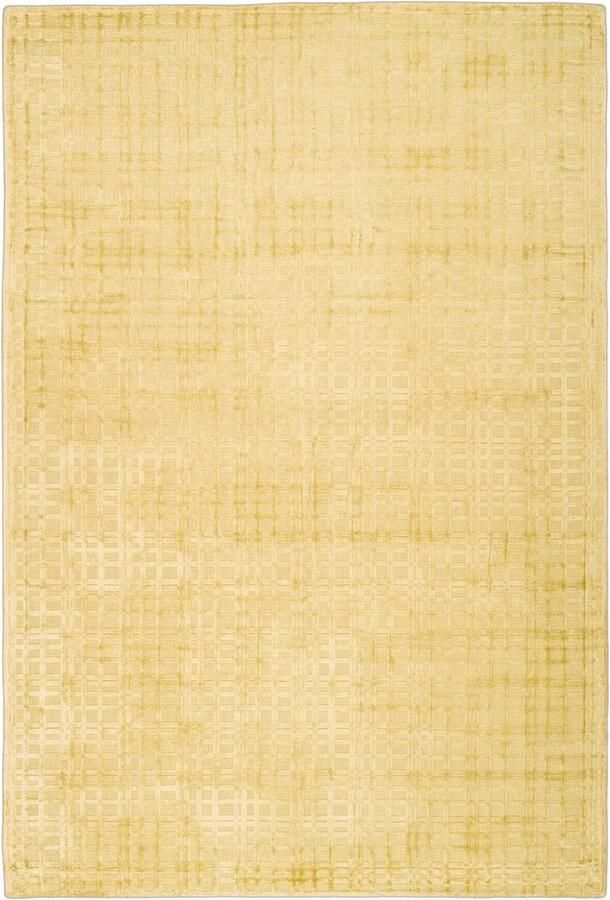 Dutch XXL Laagpolig Vloerkleed Tapijt Karma Blokken Goud 80x150 cm