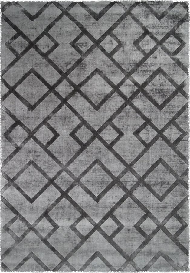 Dutch XXL Laagpolig Vloerkleed Tapijt Luxury Geometrisch Grijs Antraciet 160x230 cm