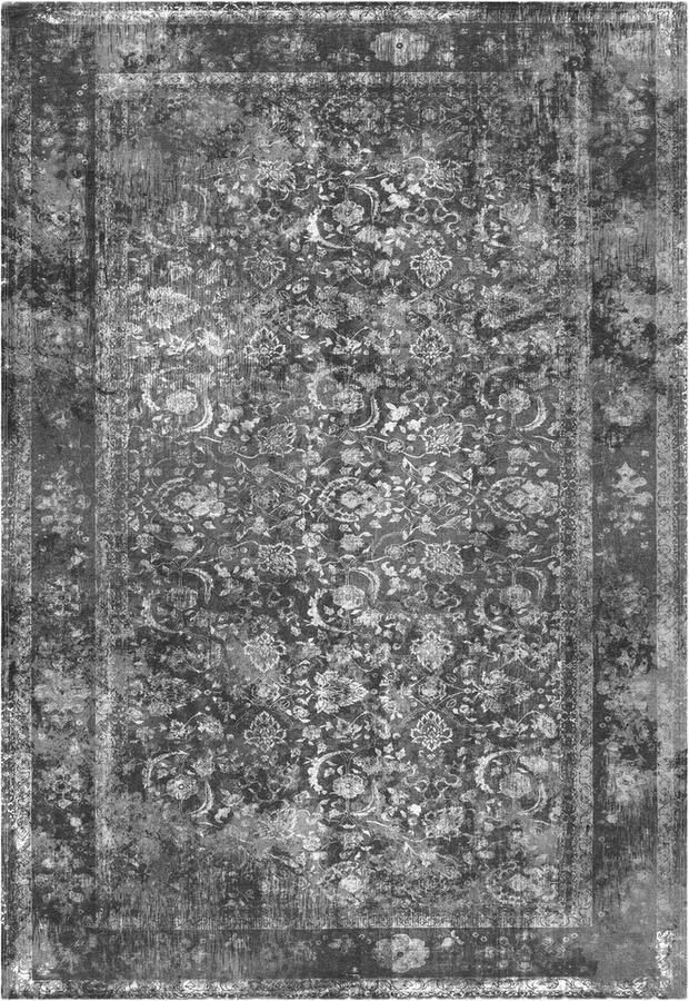 Dutch XXL Laagpolig Vloerkleed Tapijt Vin Bloemen Grijs 140x200 cm