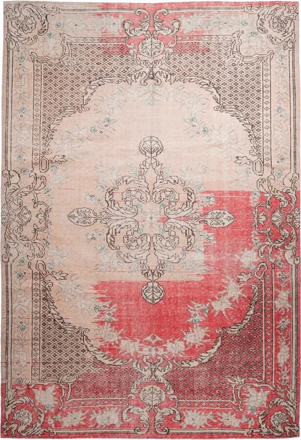 Dutch XXL Laagpolig Vloerkleed Tapijt Vin Ornamenteel Rood 200x290 cm