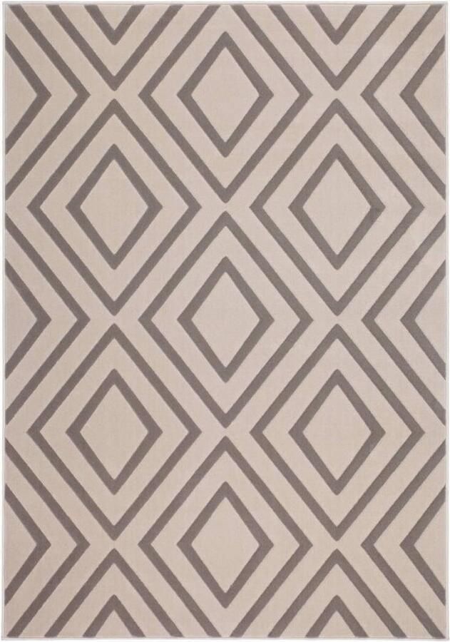 Kayoom Beige Bruin Taupe vloerkleed 200x290 cm Symmetrisch patroon Modern - Foto 2