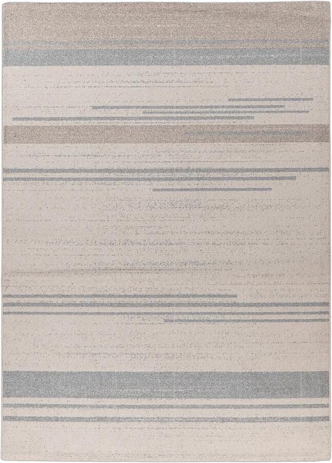 Dutch XXL Modern Vloerkleed Tapijt Gene Lijnen Crème Blauw 120x170 cm