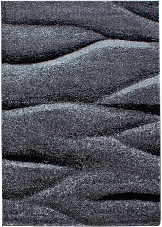 Dutch XXL Modern Vloerkleed Tapijt Lucca Abstract Zwart 160x230 cm