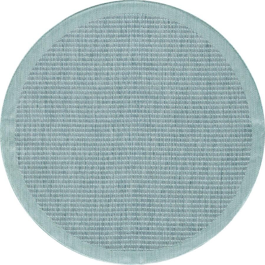 Dutch XXL Giza Rond Laagpolig Vloerkleed Blue Verfijnde Kwaliteit 200x200 cm
