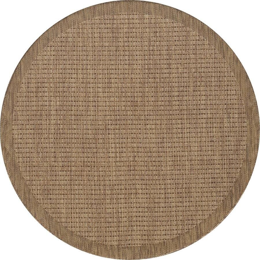 Dutch XXL Giza Rond Laagpolig Vloerkleed Brown Verfijnde Kwaliteit 160x160 cm