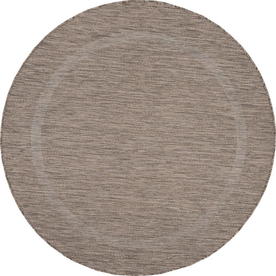 Dutch XXL Relax Rond Laagpolig Vloerkleed Brown Verfijnde Kwaliteit 200x200 cm