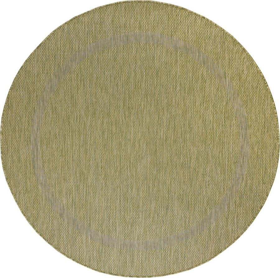 Dutch XXL Relax Rond Laagpolig Vloerkleed Green Verfijnde Kwaliteit 200x200 cm