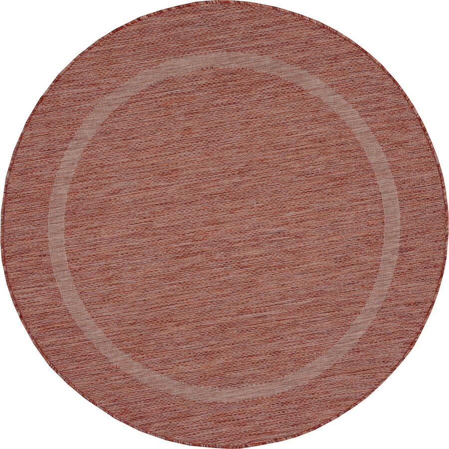 Dutch XXL Relax Rond Laagpolig Vloerkleed Red Verfijnde Kwaliteit 160x160 cm