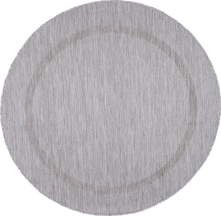 Dutch XXL Relax Rond Laagpolig Vloerkleed Silver Verfijnde Kwaliteit 200x200 cm