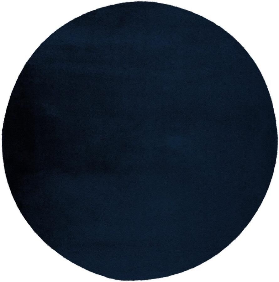 Dutch XXL Rond Hoogpolig Vloerkleed Tapijt Heaven Navy 120x120 cm