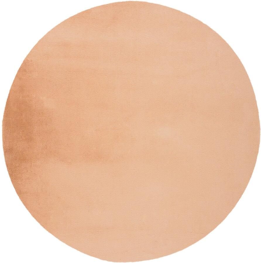 Dutch XXL Rond Hoogpolig Vloerkleed Tapijt Heaven Peach 200x200 cm