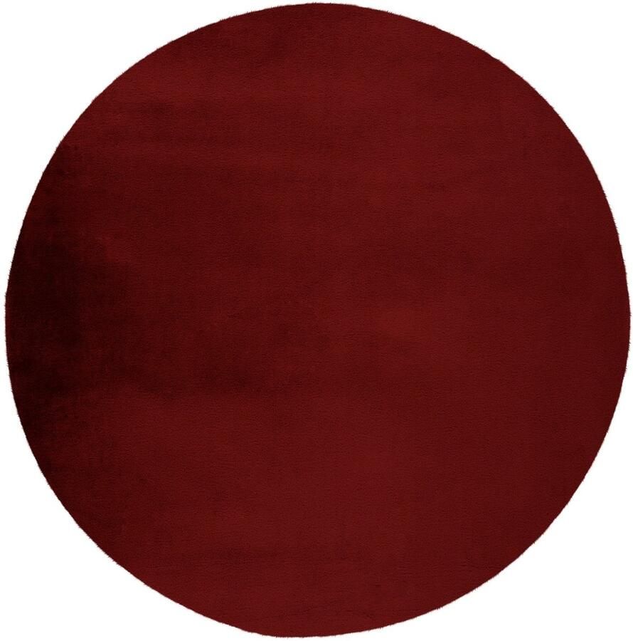 Dutch XXL Rond Hoogpolig Vloerkleed Tapijt Heaven Rood 120x120 cm
