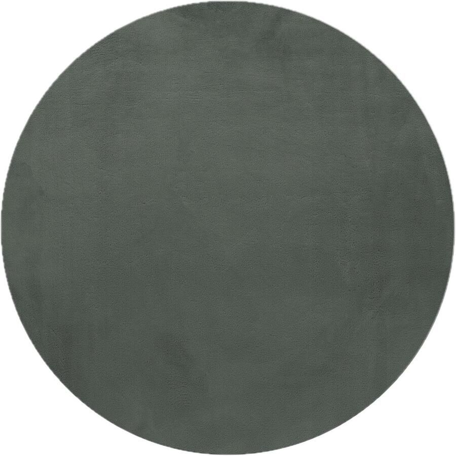 Dutch XXL Pouffy Rond Hoogpolig Vloerkleed Green Verfijnde Kwaliteit 200x200 cm