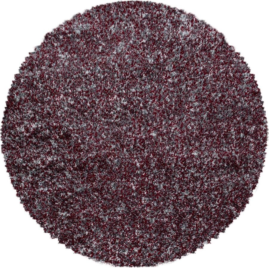 Dutch XXL Shaggy Enjoy Rond Hoogpolig Vloerkleed Red Verfijnde Kwaliteit 80x80 cm