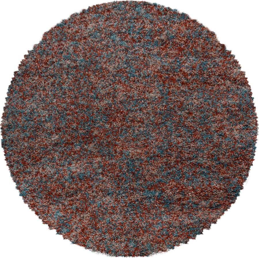 Dutch XXL Shaggy Enjoy Rond Hoogpolig Vloerkleed Terra Verfijnde Kwaliteit 120x120 cm