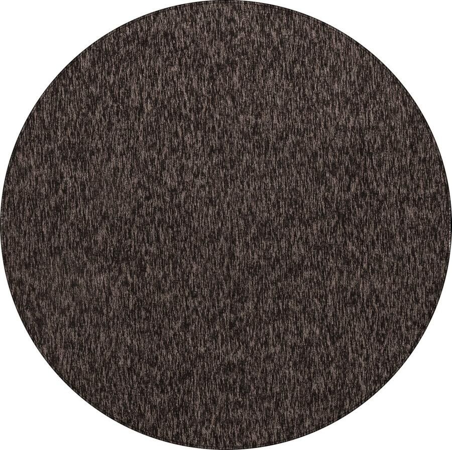 Dutch XXL Nizza Rond Laagpolig Vloerkleed Brown Verfijnde Kwaliteit 120x120 cm