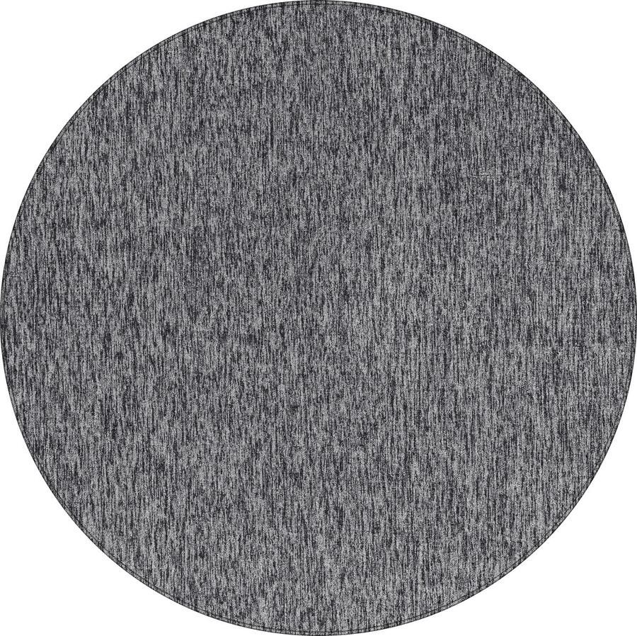 Dutch XXL Nizza Rond Laagpolig Vloerkleed Grey Verfijnde Kwaliteit 200x200 cm