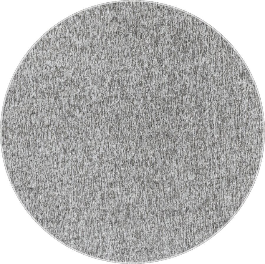 Dutch XXL Nizza Rond Laagpolig Vloerkleed Light Grey Verfijnde Kwaliteit 160x160 cm