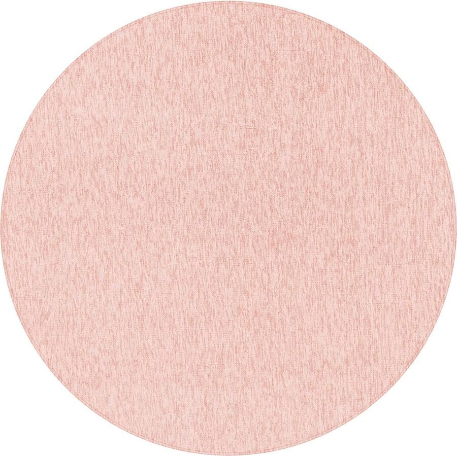 Dutch XXL Nizza Rond Laagpolig Vloerkleed Rose Verfijnde Kwaliteit 120x120 cm