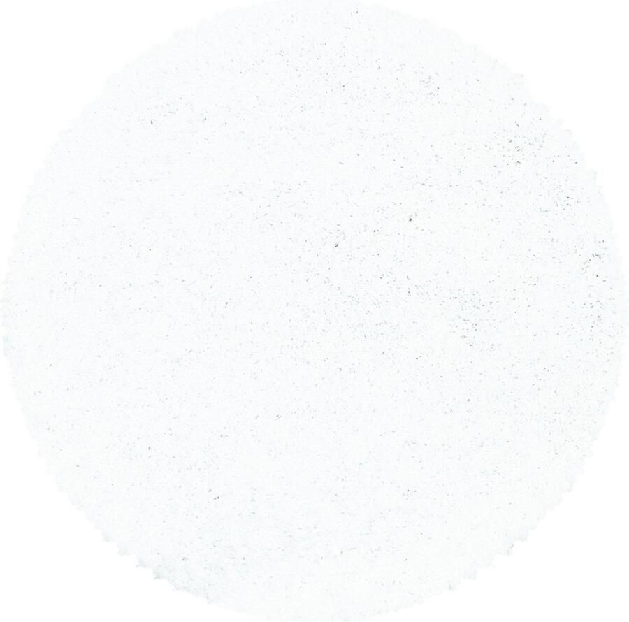 Dutch XXL Shaggy Sydney Rond Hoogpolig Vloerkleed White Verfijnde Kwaliteit 200x200 cm