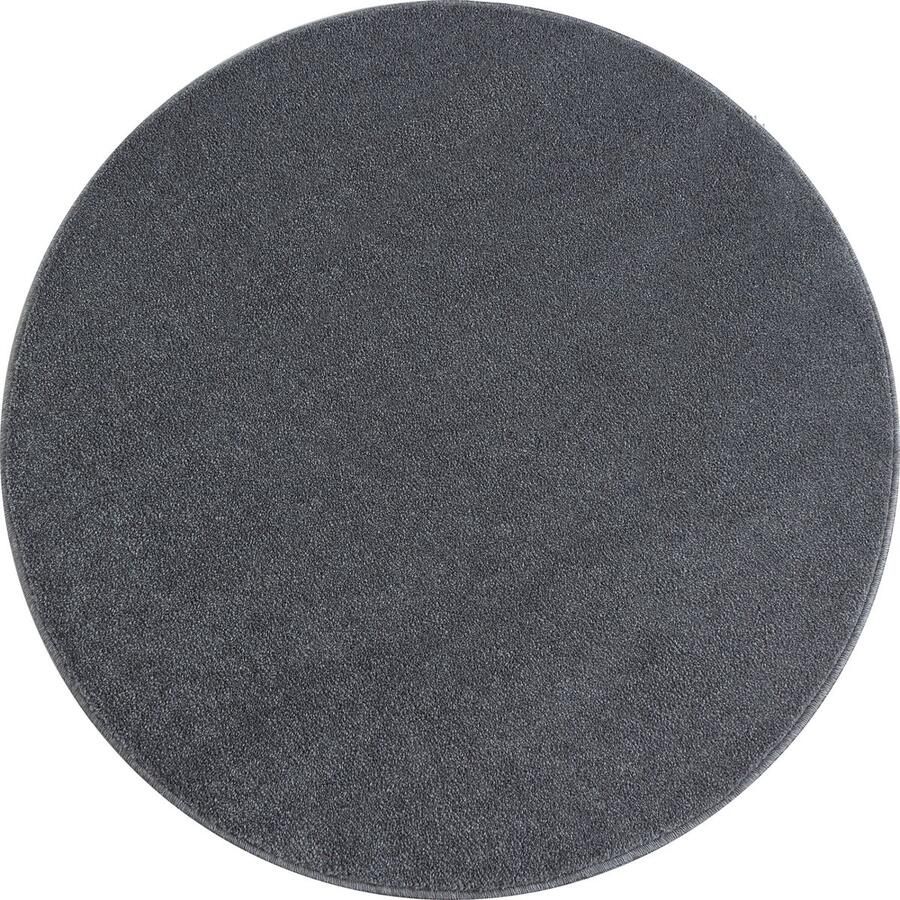 Dutch XXL Ata Rond Laagpolig Vloerkleed Light Grey Verfijnde Kwaliteit 120x120 cm