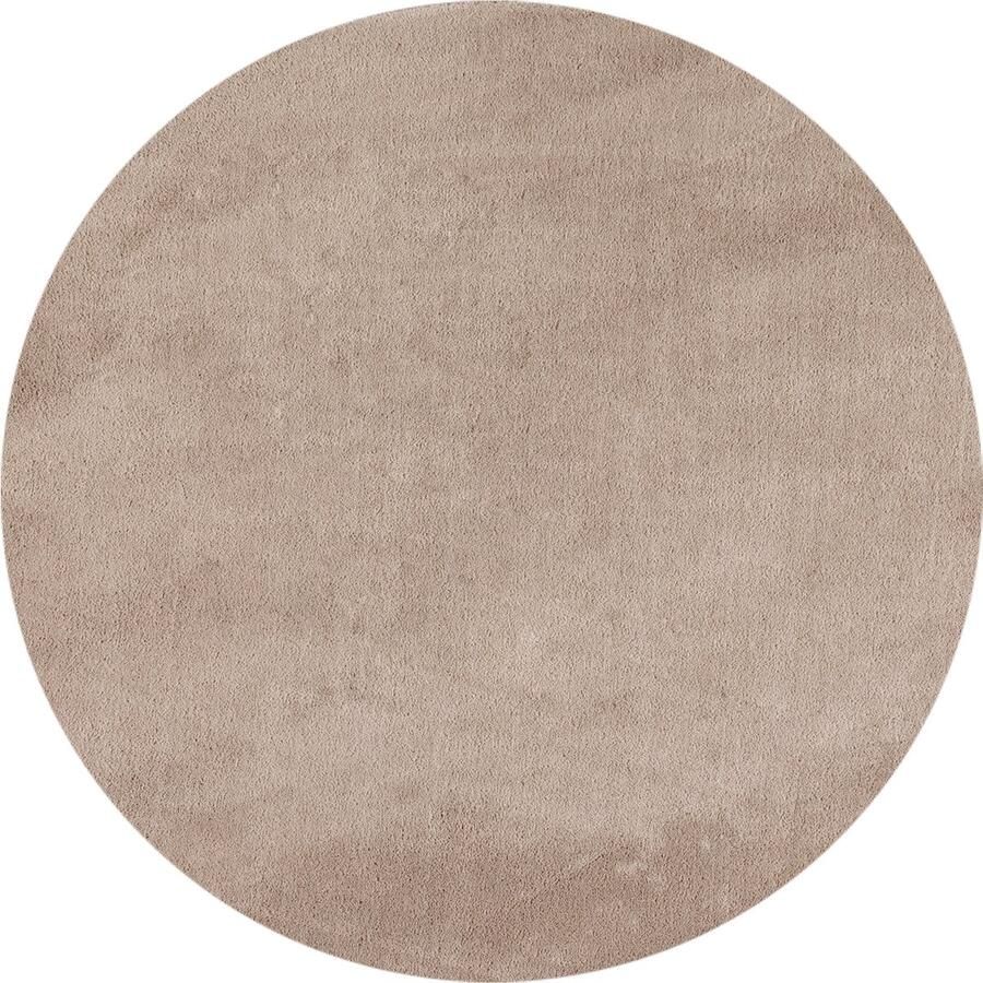 Dutch XXL Sky Rond Laagpolig Vloerkleed Beige Verfijnde Kwaliteit 200x200 cm