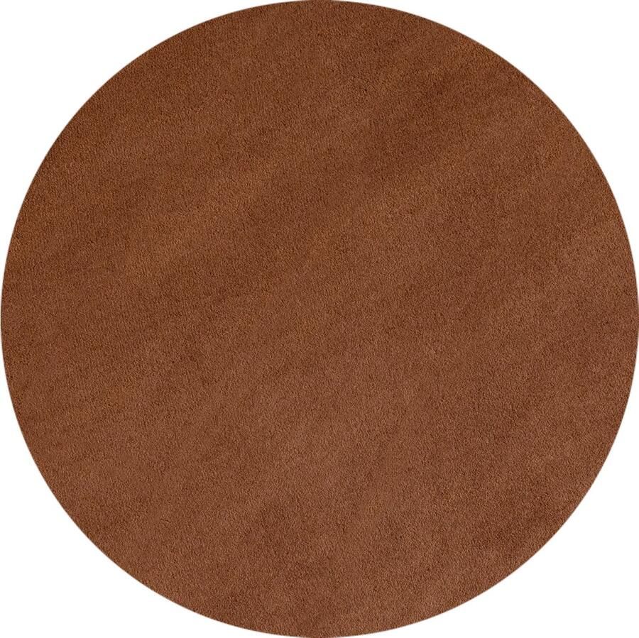 Dutch XXL Sky Rond Laagpolig Vloerkleed Brown Verfijnde Kwaliteit 160x160 cm