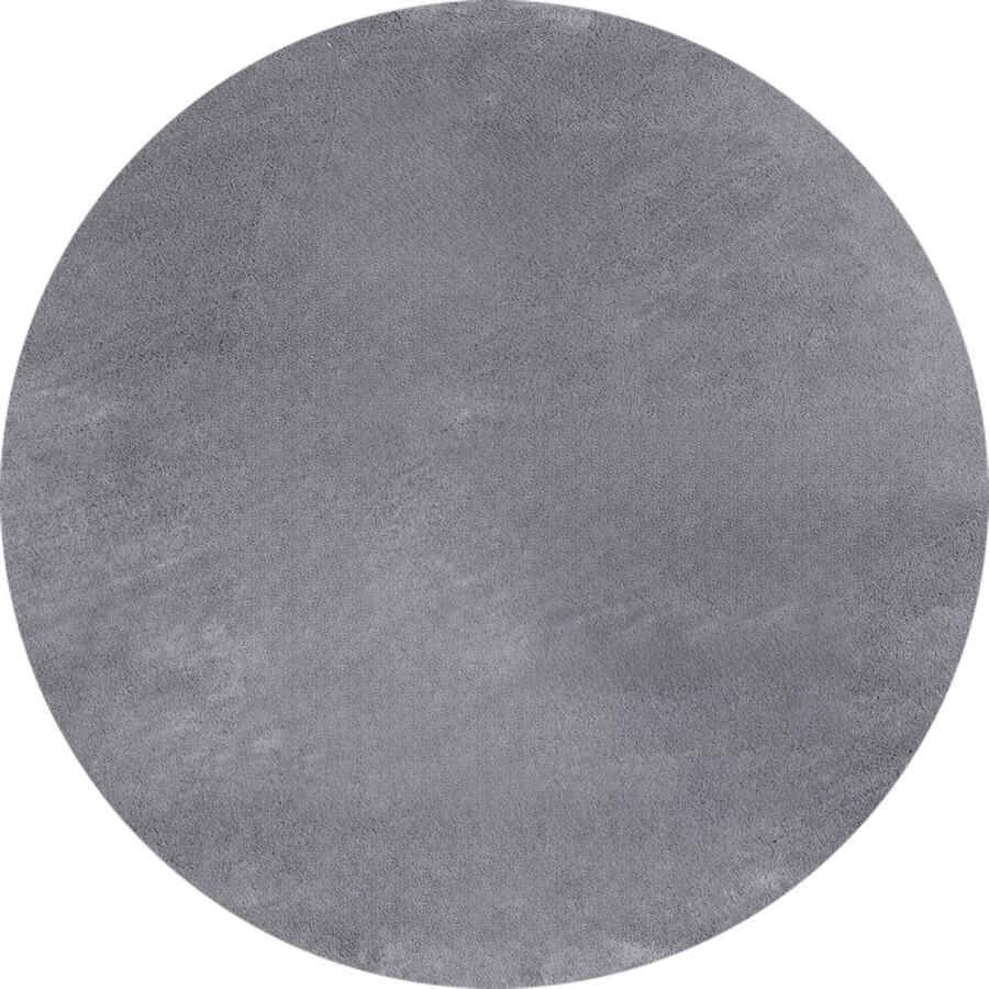 Dutch XXL Sky Rond Laagpolig Vloerkleed Grey Verfijnde Kwaliteit 120x120 cm