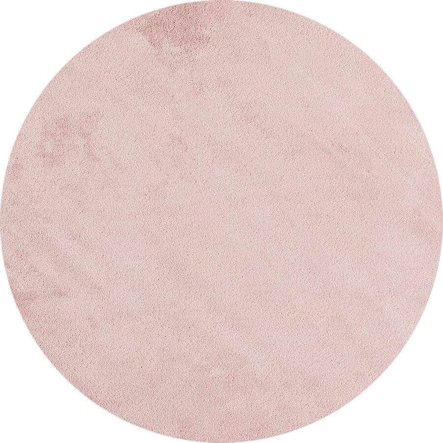 Dutch XXL Sky Rond Laagpolig Vloerkleed Rose Verfijnde Kwaliteit 160x160 cm