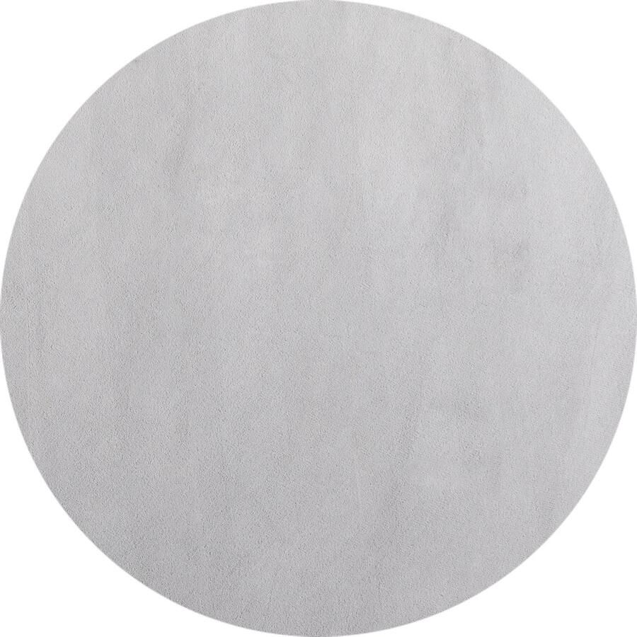 Dutch XXL Sky Rond Laagpolig Vloerkleed Silver Verfijnde Kwaliteit 120x120 cm