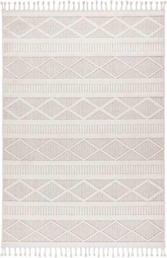 Dutch XXL Scandinavisch Vloerkleed Tapijt Tunis Geometrisch Crème 200x290 cm