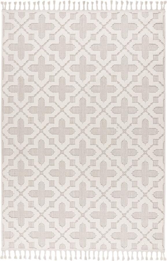 Dutch XXL Scandinavisch Vloerkleed Tapijt Tunis Kruismotief Crème 160x230 cm