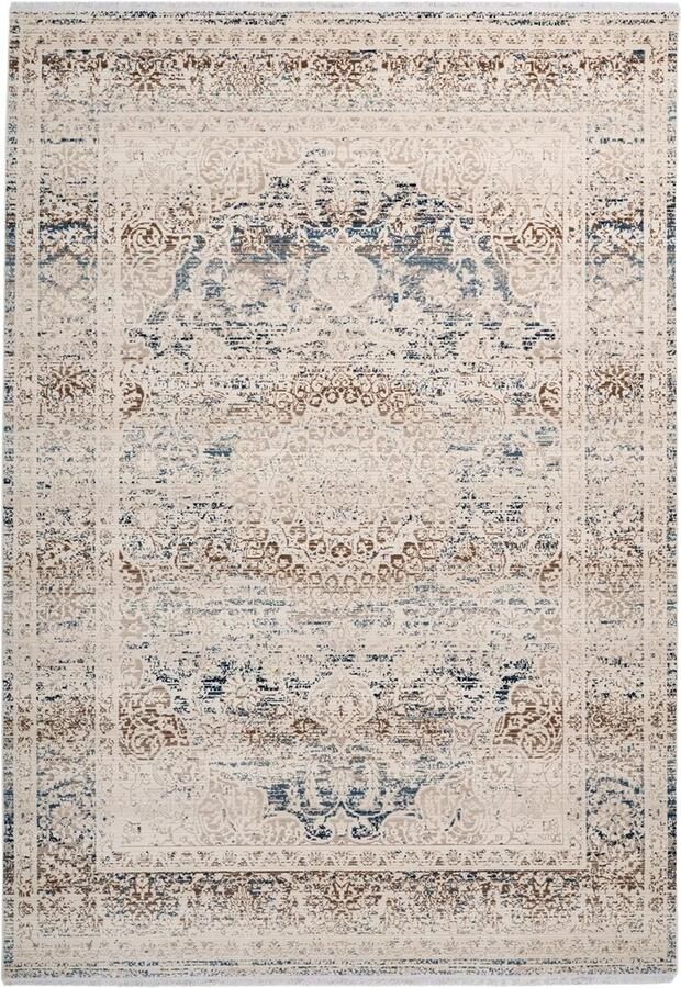 Dutch XXL Vintage Vloerkleed Tapijt Anouk Medaillon Crème 80x150 cm