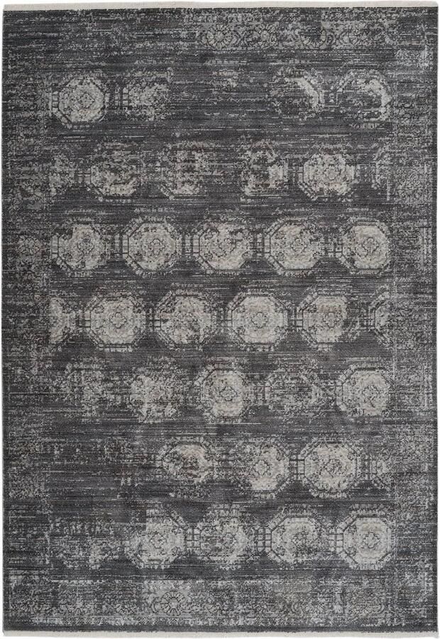 Dutch XXL Vintage Vloerkleed Tapijt Baroque Geometrisch Antraciet 160x230 cm