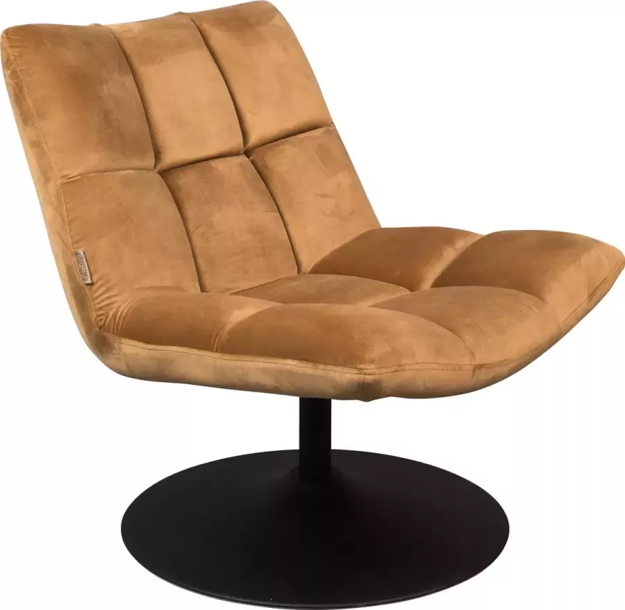 Dutchbone lounge chair bar velvet golden brown - Foto 5